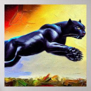 Black Panther (6) Wild Cat  Poster