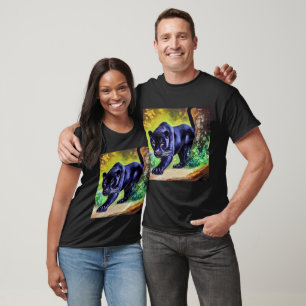 Black Panther (8) Wild Cat  T-Shirt