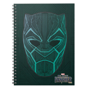 Black Panther   Black Panther Etched Mask Notebook