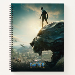 Black Panther   Black Panther Standing Atop Lair Notebook