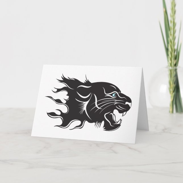 Black Panther Blue Eyes Card (Front)