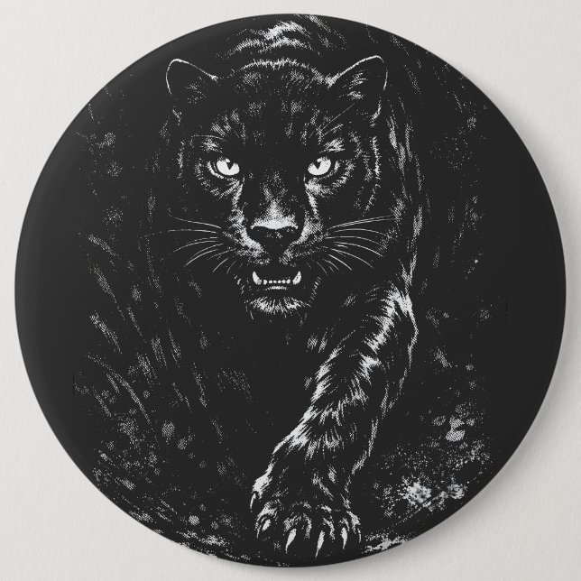 Black Panther — by BurnsInHell 6 Cm Round Badge (Front)