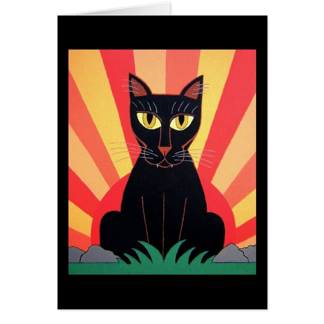 Black Panther Cat Card (Front)