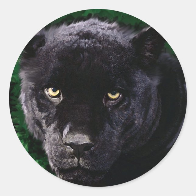 Black Panther Classic Round Sticker (Front)