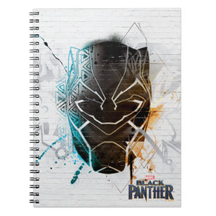 Black Panther   Dual Panthers Street Art Notebook