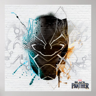Black Panther | Dual Panthers Street Art Poster