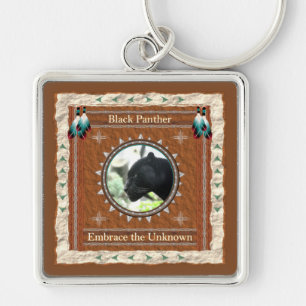 Black Panther Energy Embrace the Unknown Key Ring