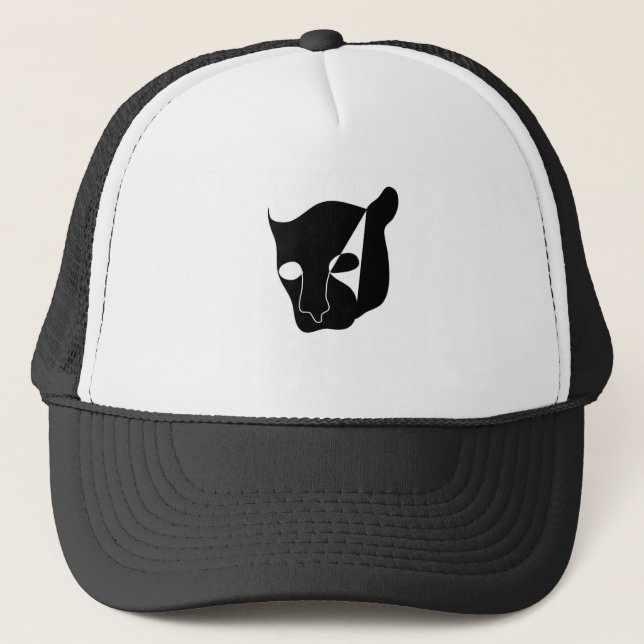 black panther head trucker hat (Front)