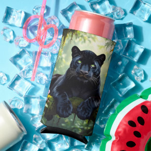 Black Panther in the Jungle Seltzer Can Cooler