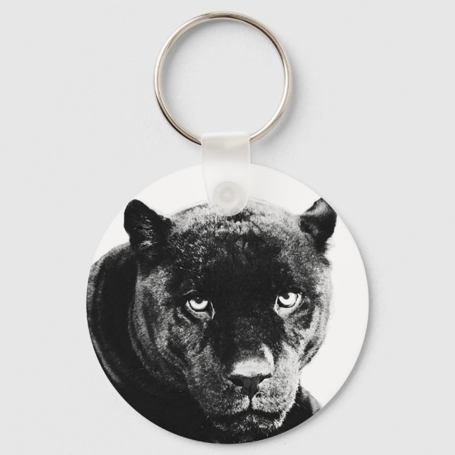 Black Panther Jaguar Key Ring (Front)