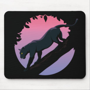 Black Panther Jungle Animal Mouse Pad