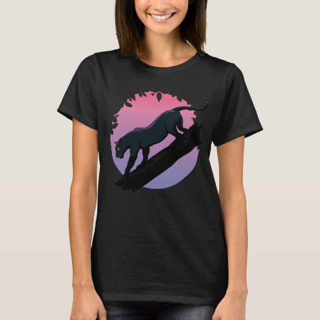 Black Panther Jungle Animal Women's T-Shirt (Front)