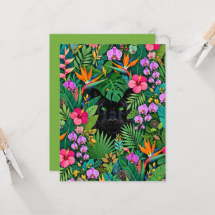 Black Panther Jungle Flowers & Tropical Foliage