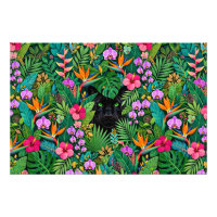 Black Panther Jungle Flowers & Tropical Foliage
