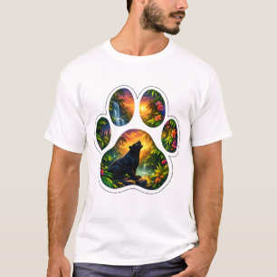 Black Panther Jungle Paw Design T-Shirt