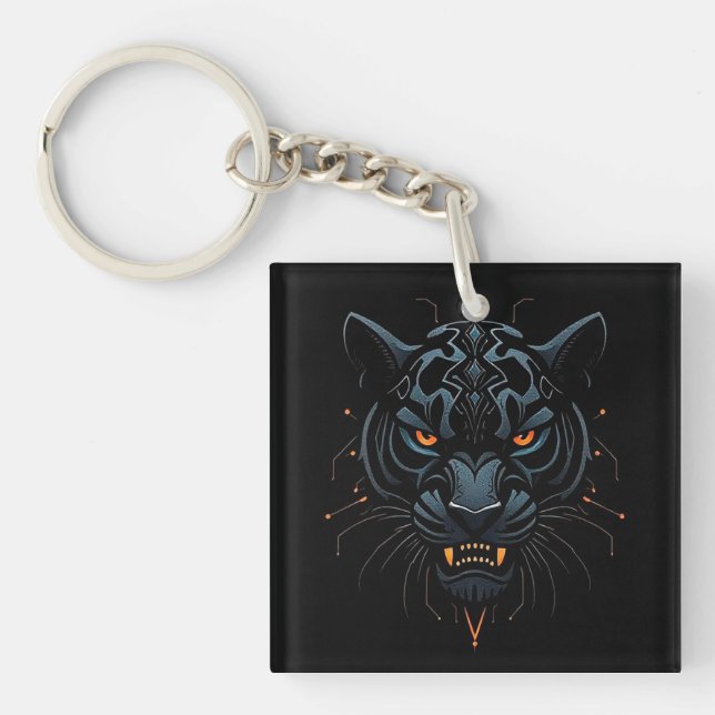 Black panther key ring (Front)