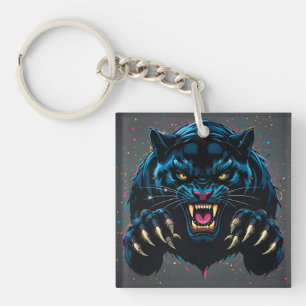 Black panther key ring