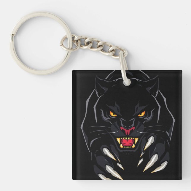 Black panther key ring (Front)