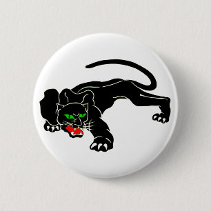 Black Panther - Large CAT 6 Cm Round Badge