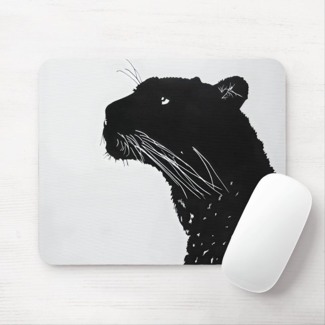 Black Panther Minimalism Mouse Pad (With Mouse)