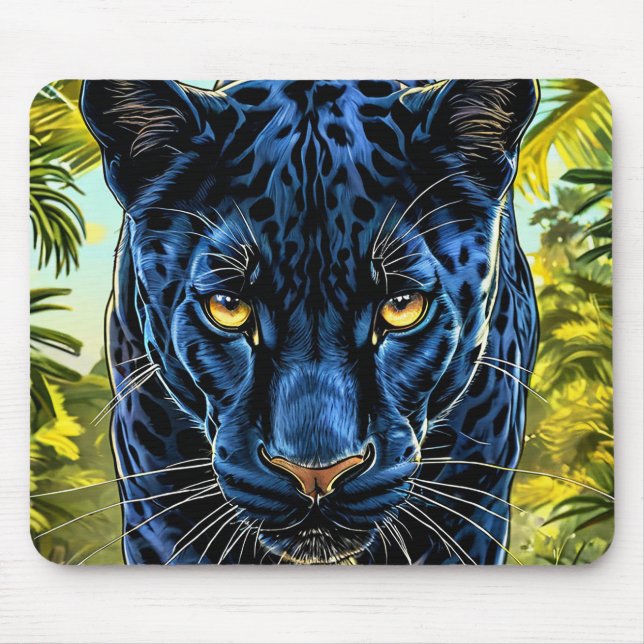 Black panther mouse pad (Front)