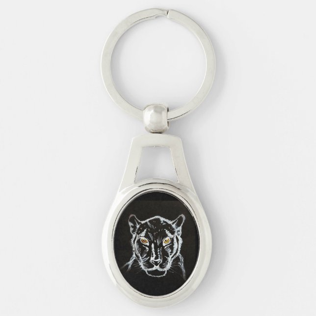 BLACK PANTHER NECKLACE KEYCHAIN (Front)