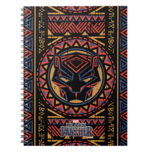 Black Panther   Panther Head Tribal Pattern Notebook