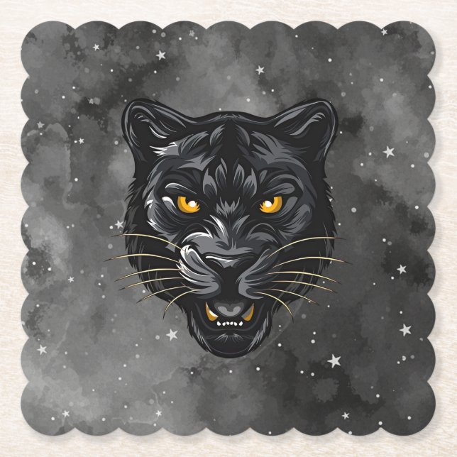 Black Panther Paper Coaster (Front)