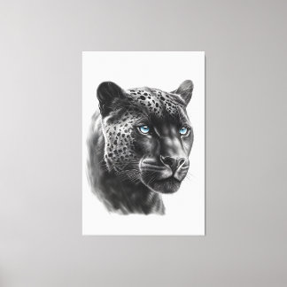 Black Panther - Pencil Drawing Canvas Print