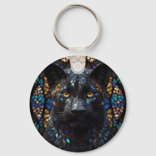 Black Panther Portrait Accent Pillow Key Ring