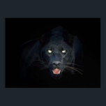 Black panther poster<br><div class="desc">This is a beautiful black panther,  on a black background. Those eyes are a little spooky to me,  but this is the part that I like the most. I think that it makes a great poster.</div>