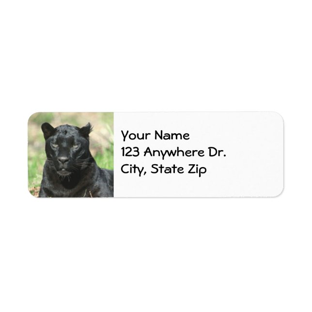 Black Panther Return Address Label (Front)