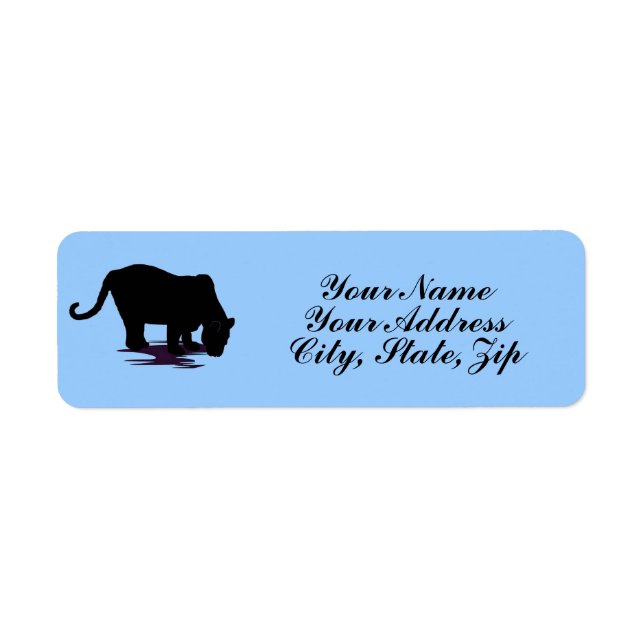 Black Panther Return Address Label (Front)