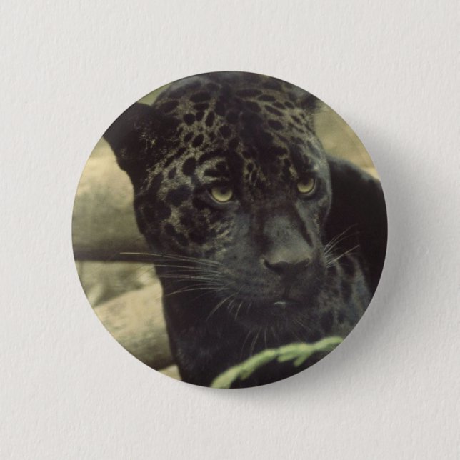 Black Panther Round Button (Front)