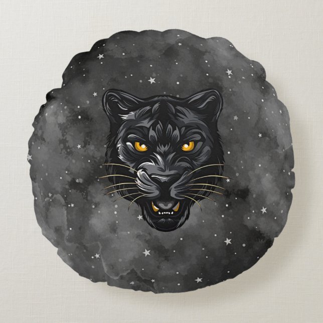 Black Panther Round Cushion (Front)