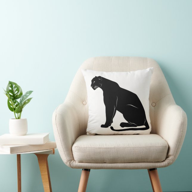 Black Panther Silhouette Cushion (Chair)