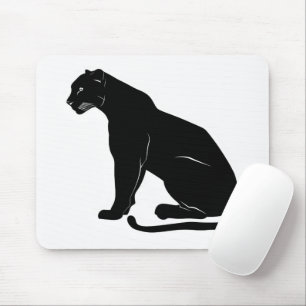 Black Panther Silhouette Mouse Pad