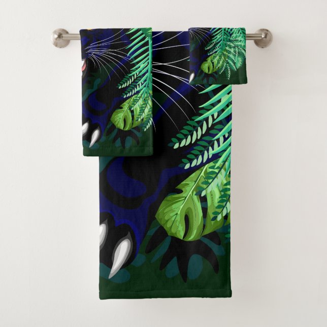 Black Panther Spirit of the Jungle Bath Towel Set (Insitu)