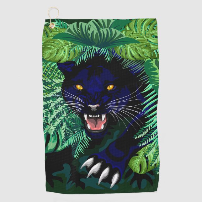 Black Panther Spirit of the Jungle Golf Towel (Front)