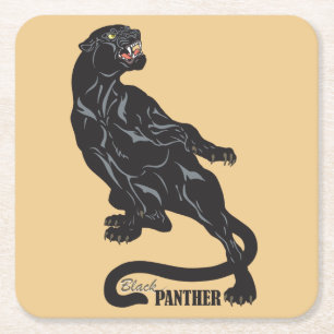 black panther square paper coaster