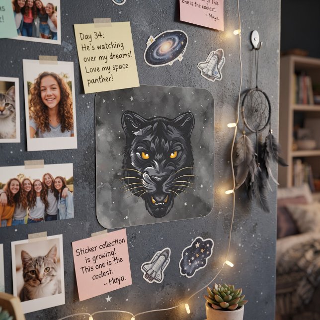 Black Panther Square Sticker (Creator Uploaded)