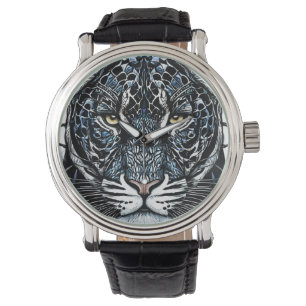 Black Panther stained glass Watch