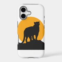 Black panther sunset silhouette