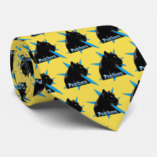 Black Panther Team Mascot on Any Colour Necktie