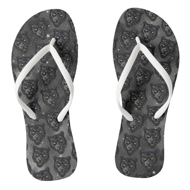 Black Panther Thongs (Footbed)