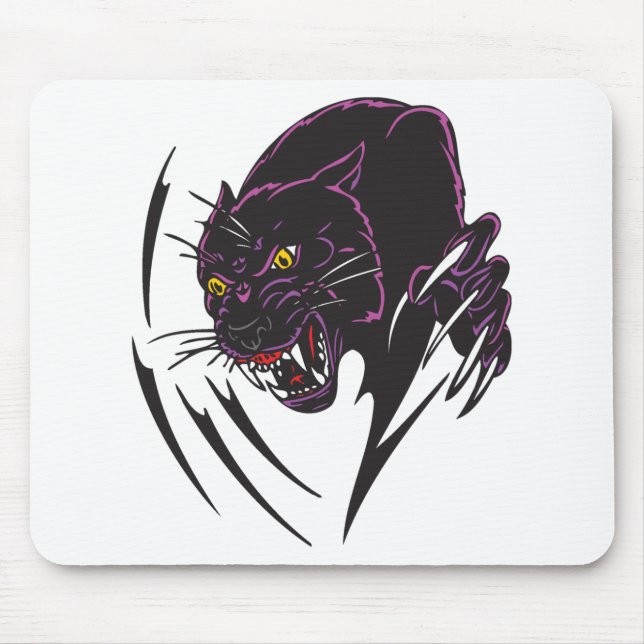 black panther tribal design mouse pad (Front)