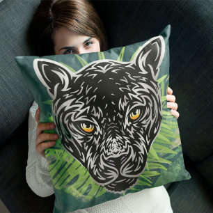 Black Panther Tropical Amazon Cushion