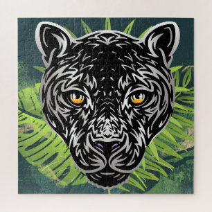 Black Panther Tropical Amazon Jigsaw Puzzle