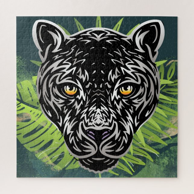 Black Panther Tropical Amazon Jigsaw Puzzle (Vertical)