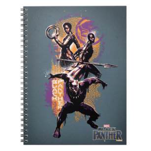 Black Panther   Wakandan Warriors Painted Graphic Notebook